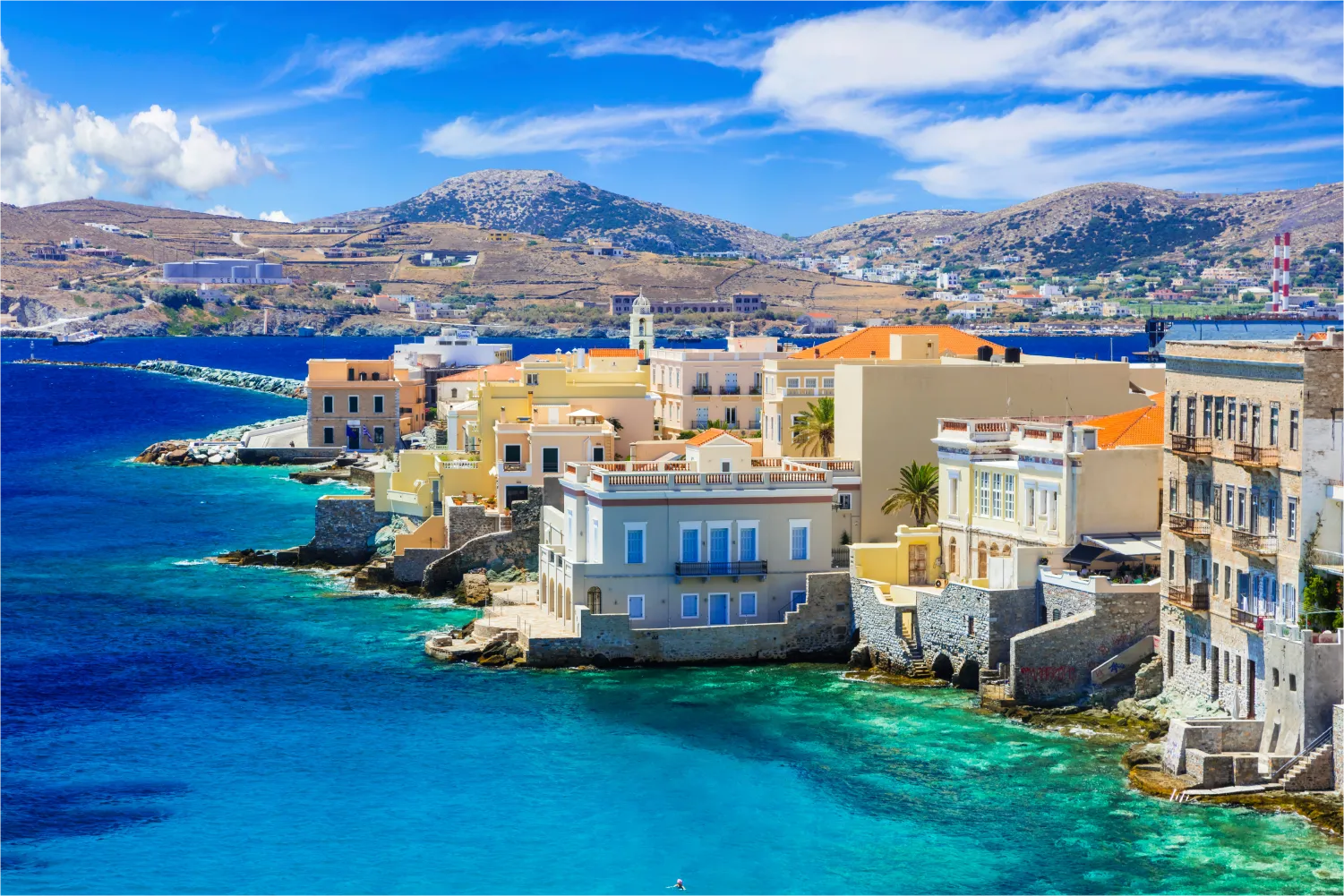 Blick auf Klein-Venedig in Syros-Stadt