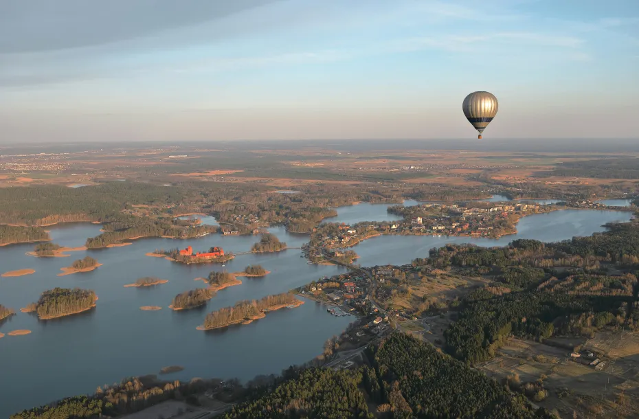 Heißluftballon in Vilnius, Litauen