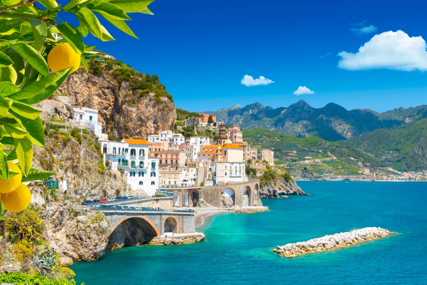 atemberaubende Aussicht auf die Stadt Amalfi